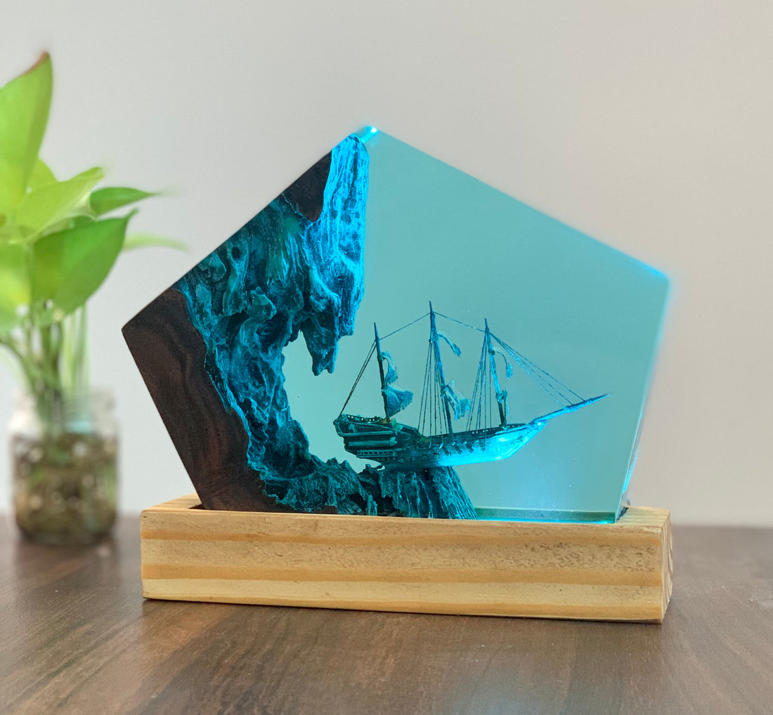 The Flying Dutchman ship handmade nightlight